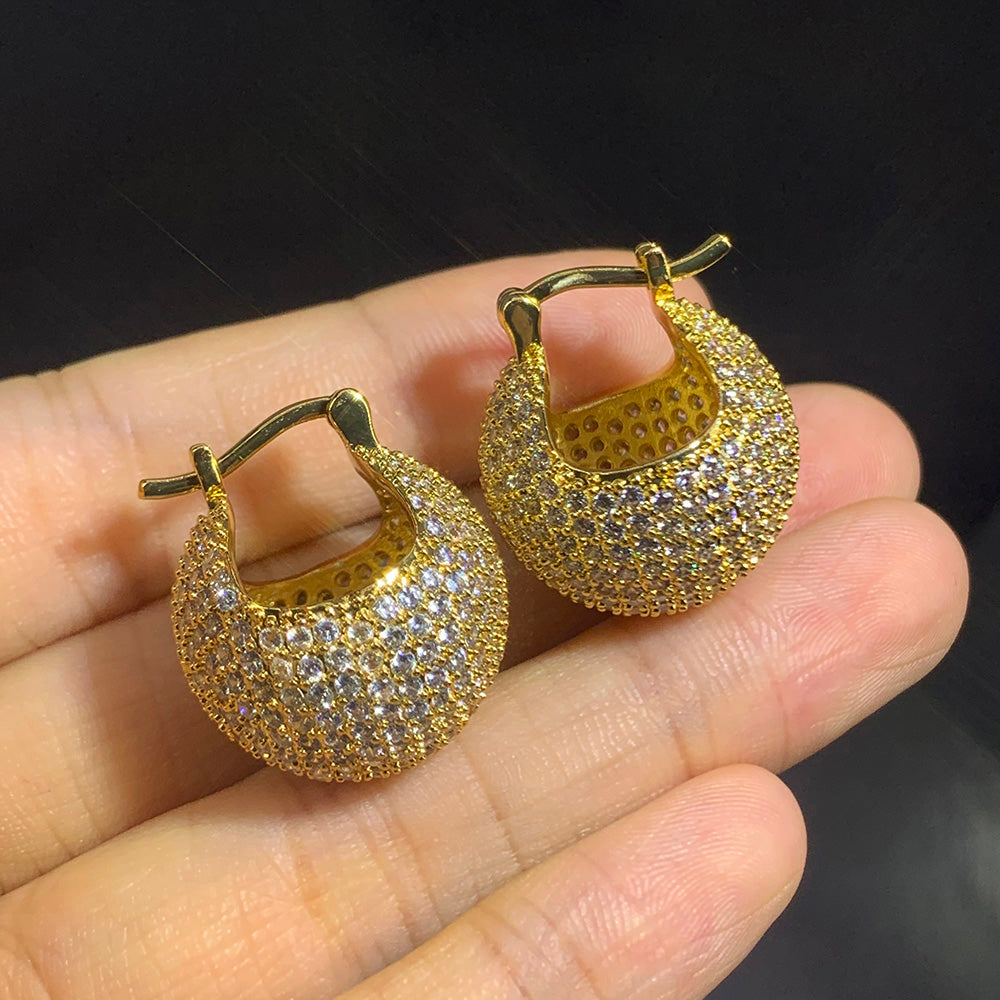 Zircon Ball Earrings