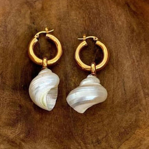 Natural Shell Statement Earrings