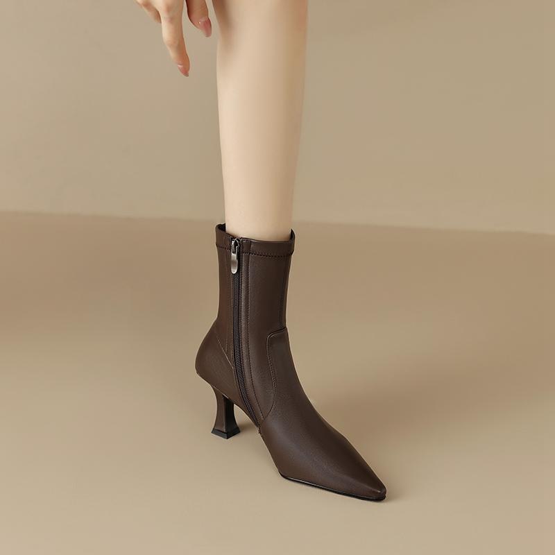 Tight Pointed Toe Ankle Boots