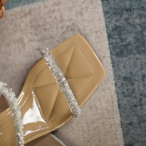 Leather Sparkly Mules