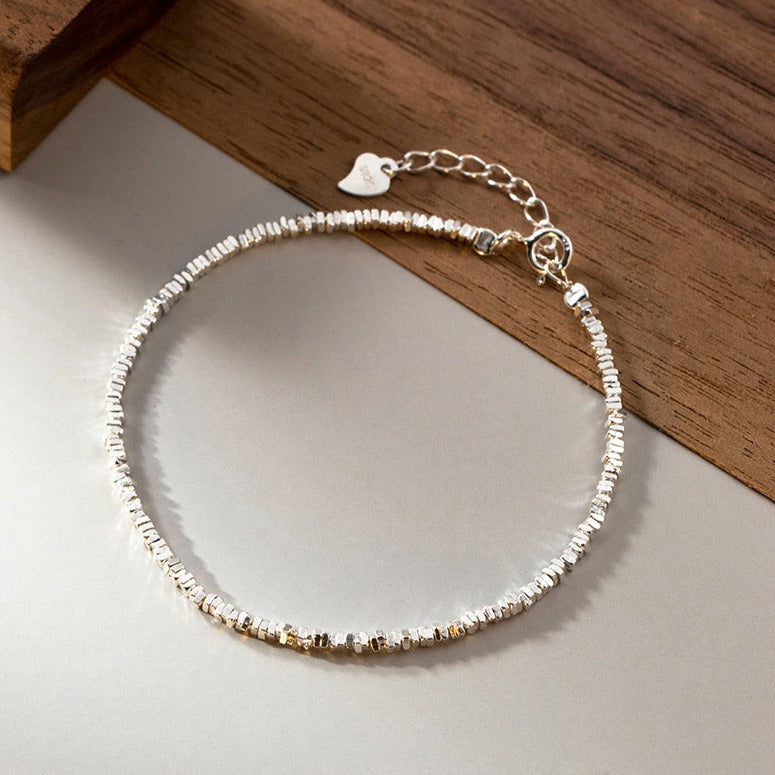 Chunky Beads Sterling Silver Bracelet