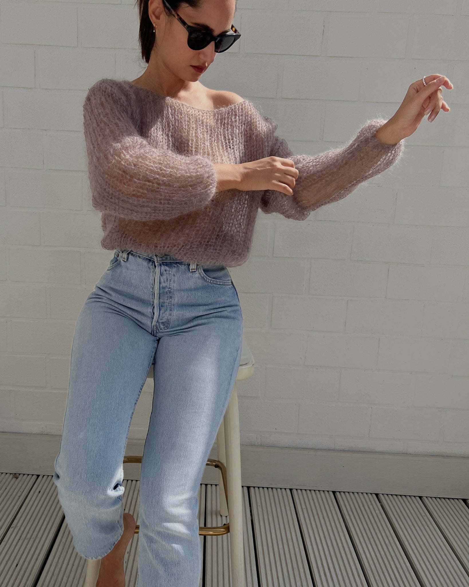 Pull délicat en mohair