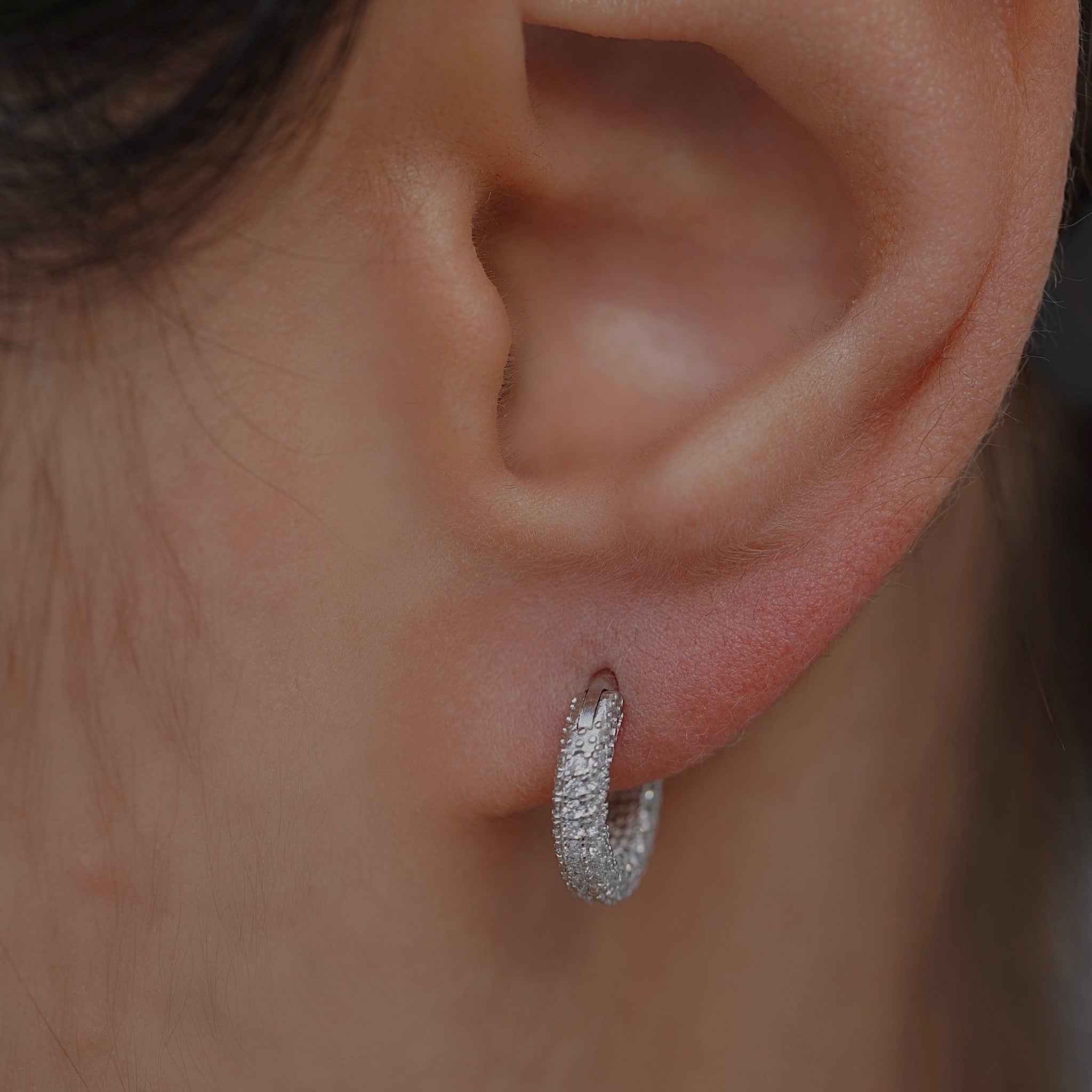 Boucles d'oreilles Mini Sparkle en argent sterling