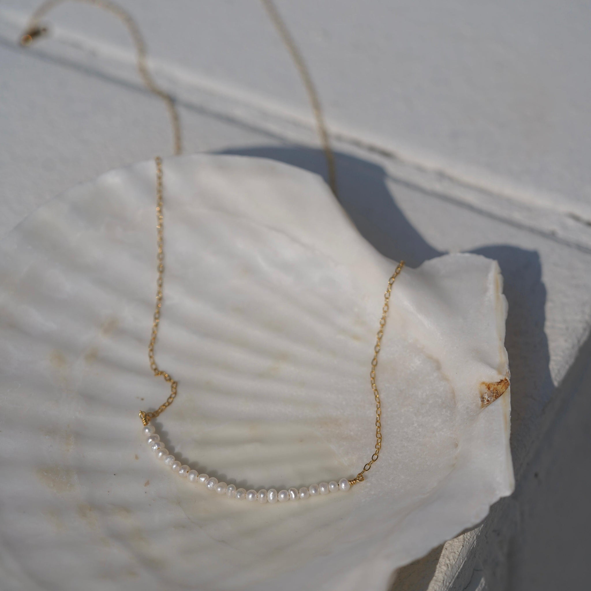 Handmade Mini Natural Pearls Necklace