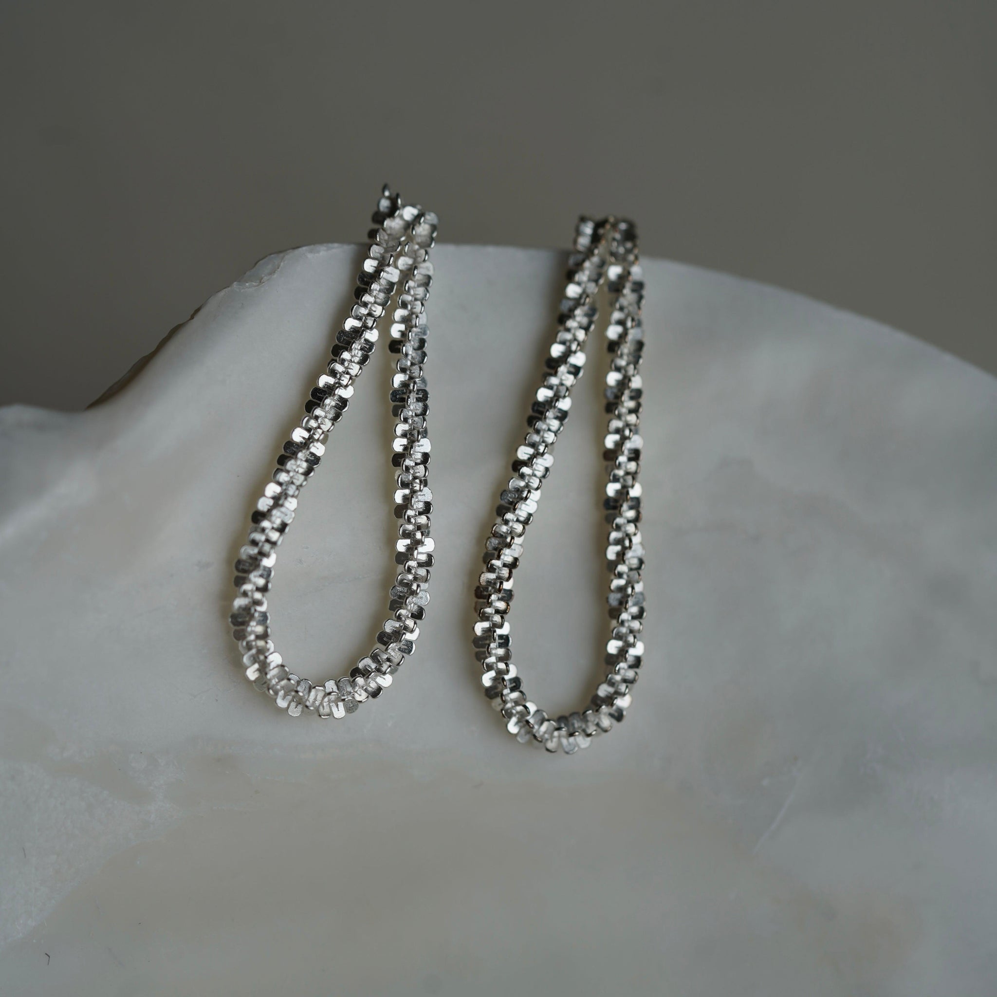 Sterling Silver Sparkly Earrings
