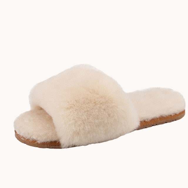 Wool Home Slippers Beige