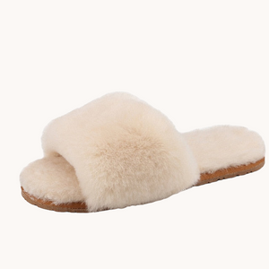 Wool Home Slippers Beige