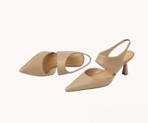 Leather Slingback Pumps