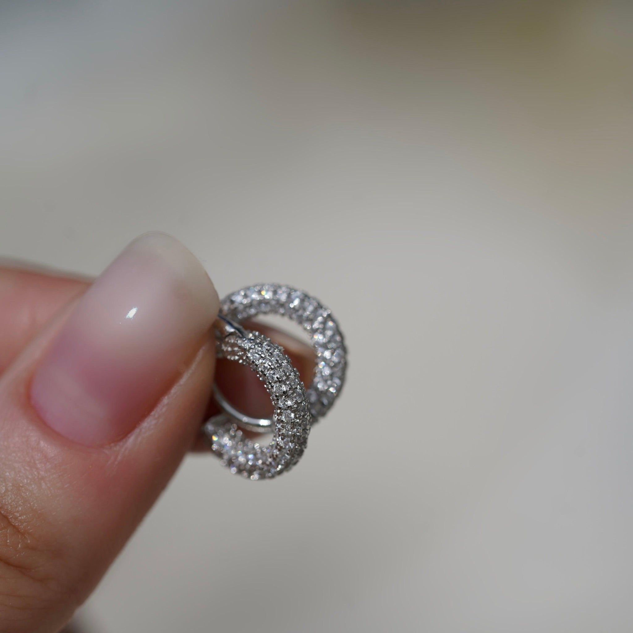 Mini Sparkle Sterling Silber Ohrringe