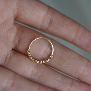14 Karat Gold Zircon Stacking Ring