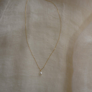 Necklace With Tiny Pearl Pendant