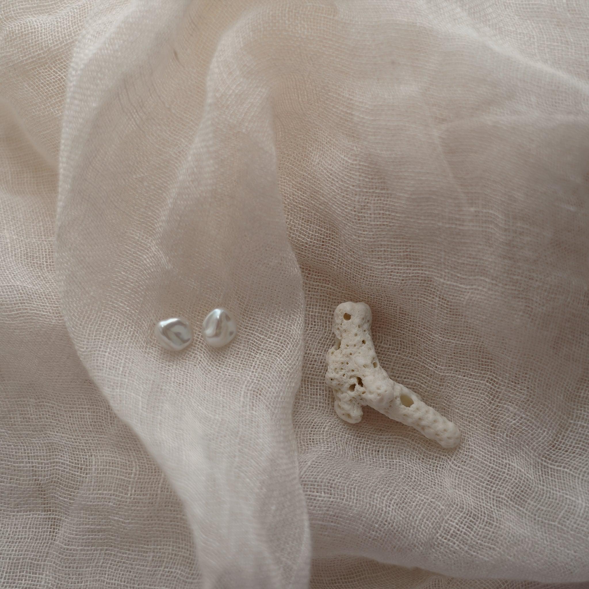 Boucles d'oreilles en perles brutes