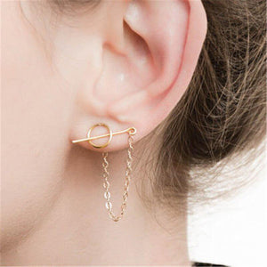 Delicate Chain Clavicle Earrings