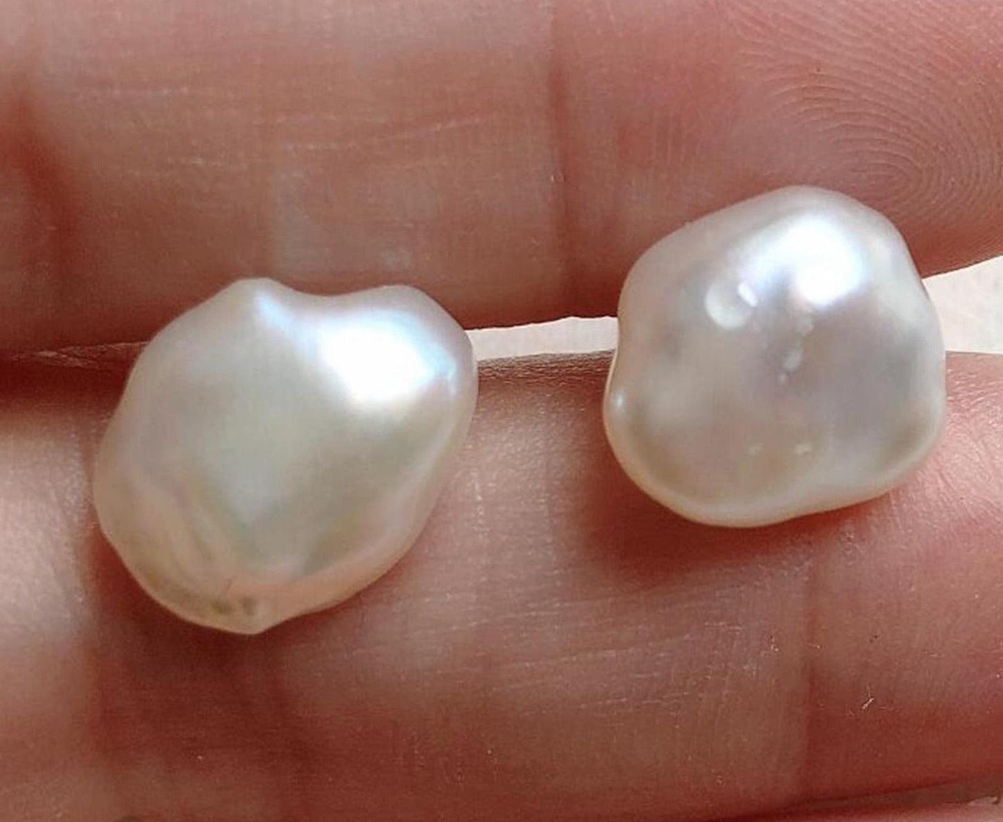 Boucles d'oreilles en perles brutes