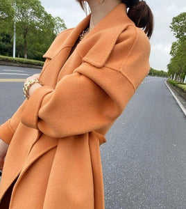 Orange Wool Coat