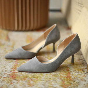 Suede Pointed Toe Pumps