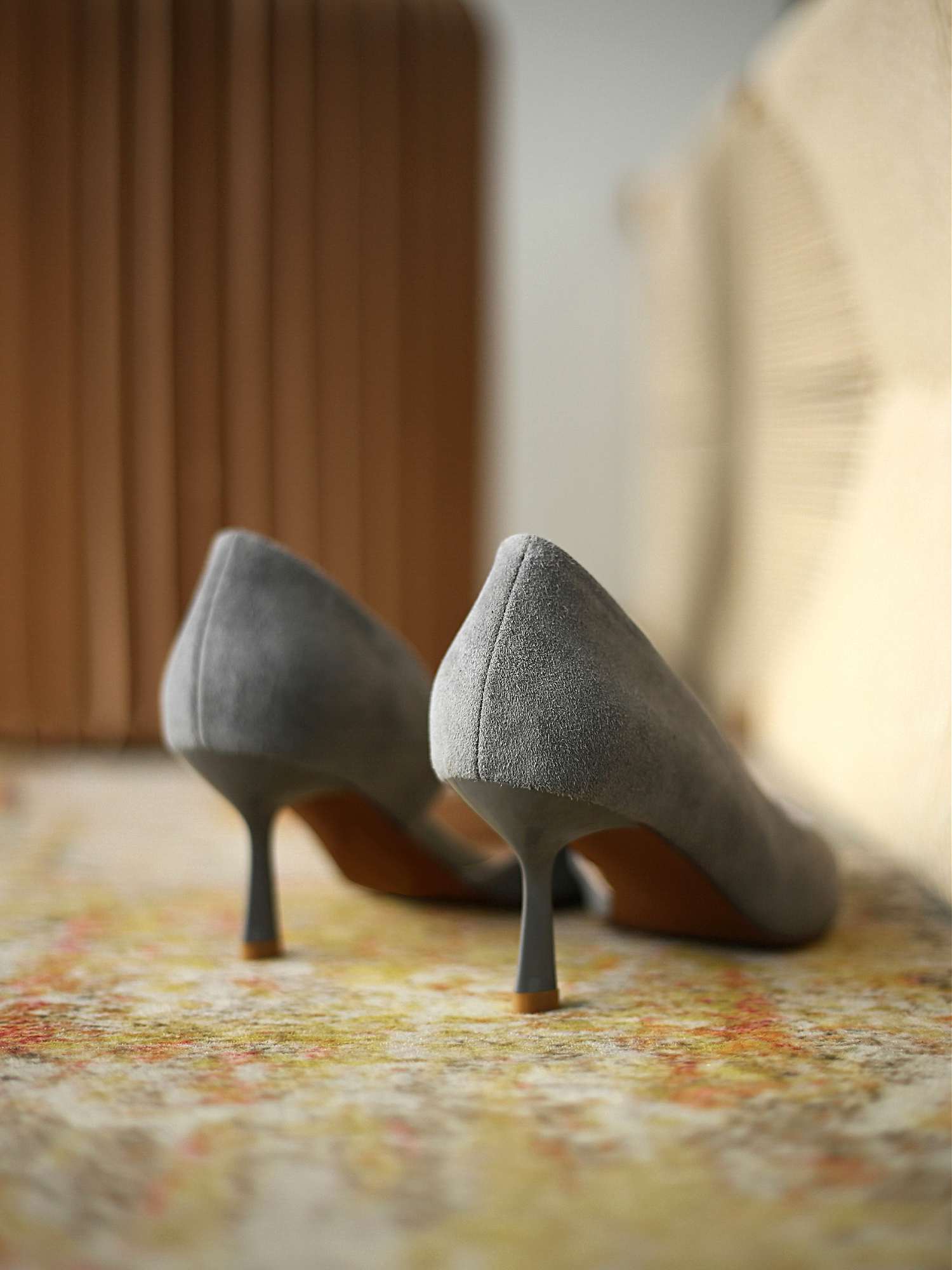 Suede Pointed Toe Pumps