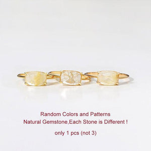 Natural Stone Gold Plated Ring