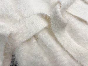 Cardigan long en laine d'alpaga avec ceinture