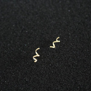 14 Karat Gold Mini-Spiral-Ohrringe