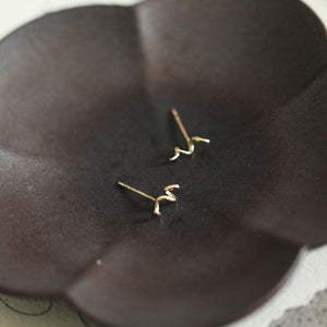 Boucles d'oreilles en or 14 carats en forme de mini-bobine