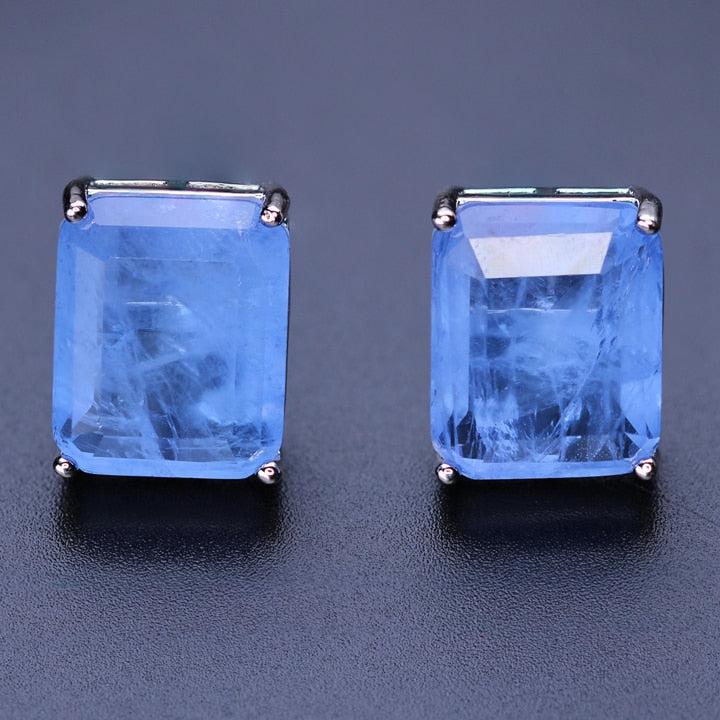 Natural Stone Crystal Earrings
