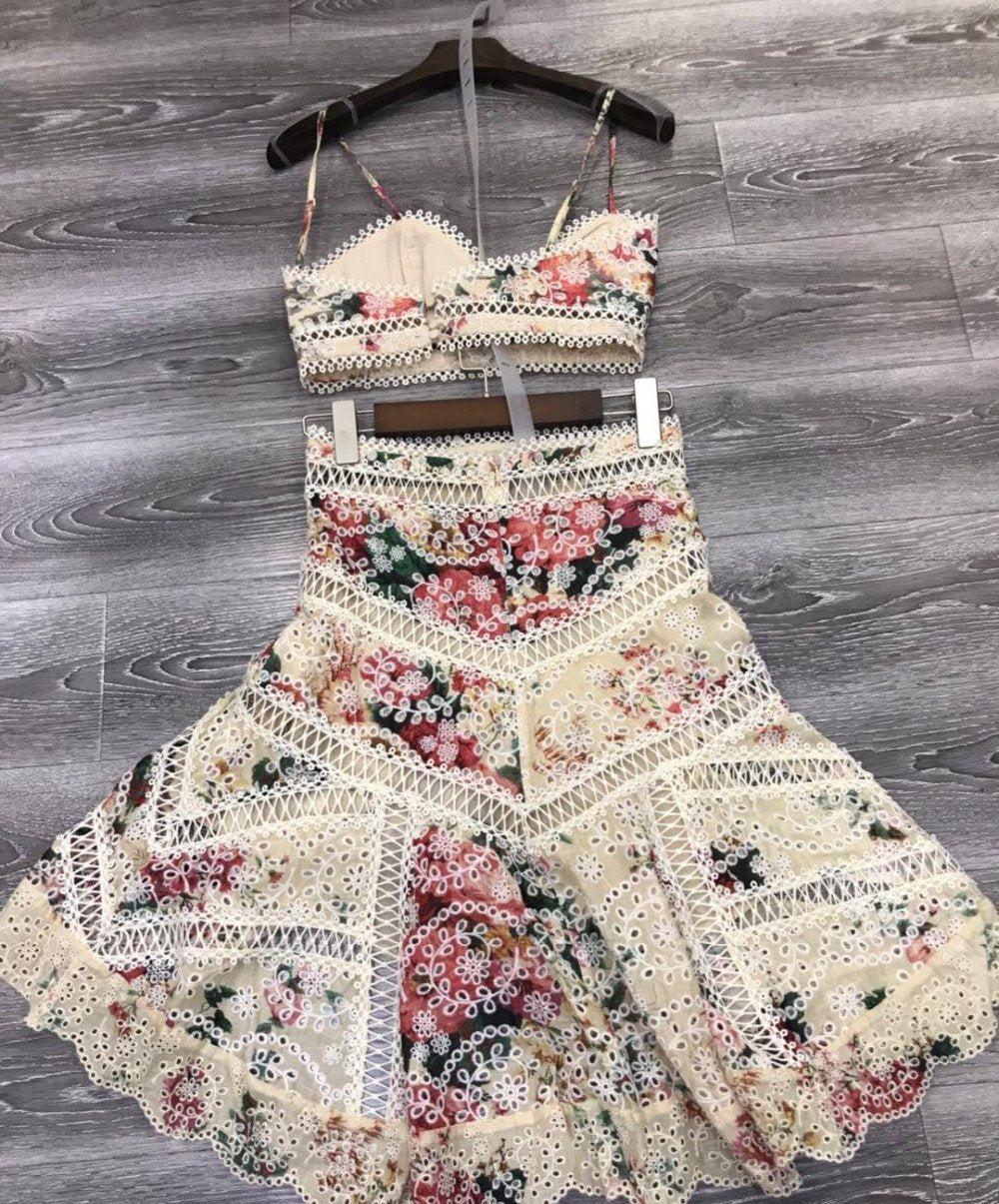 Floral Skirt & Top Set