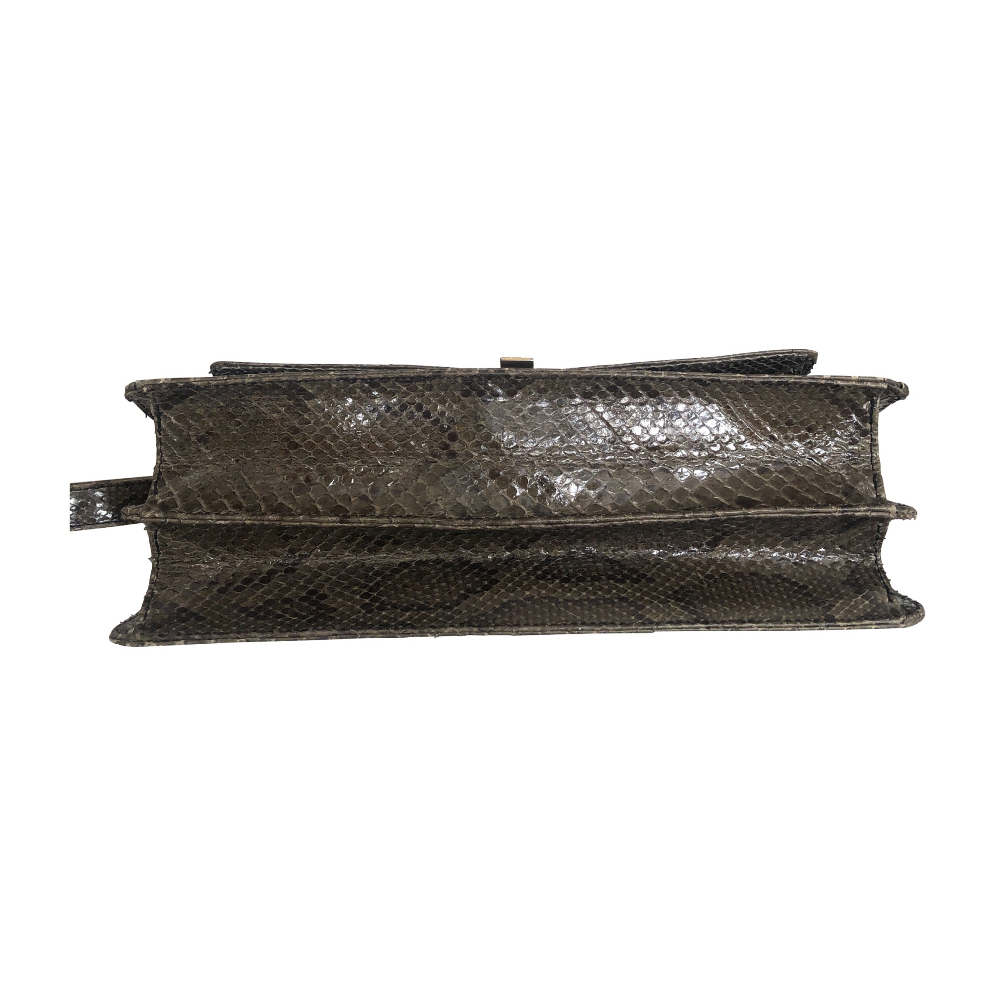 Vintage Snake Leather Messenger Bag
