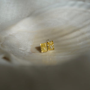 Boucles d'oreilles en argent sterling avec pierre jaune